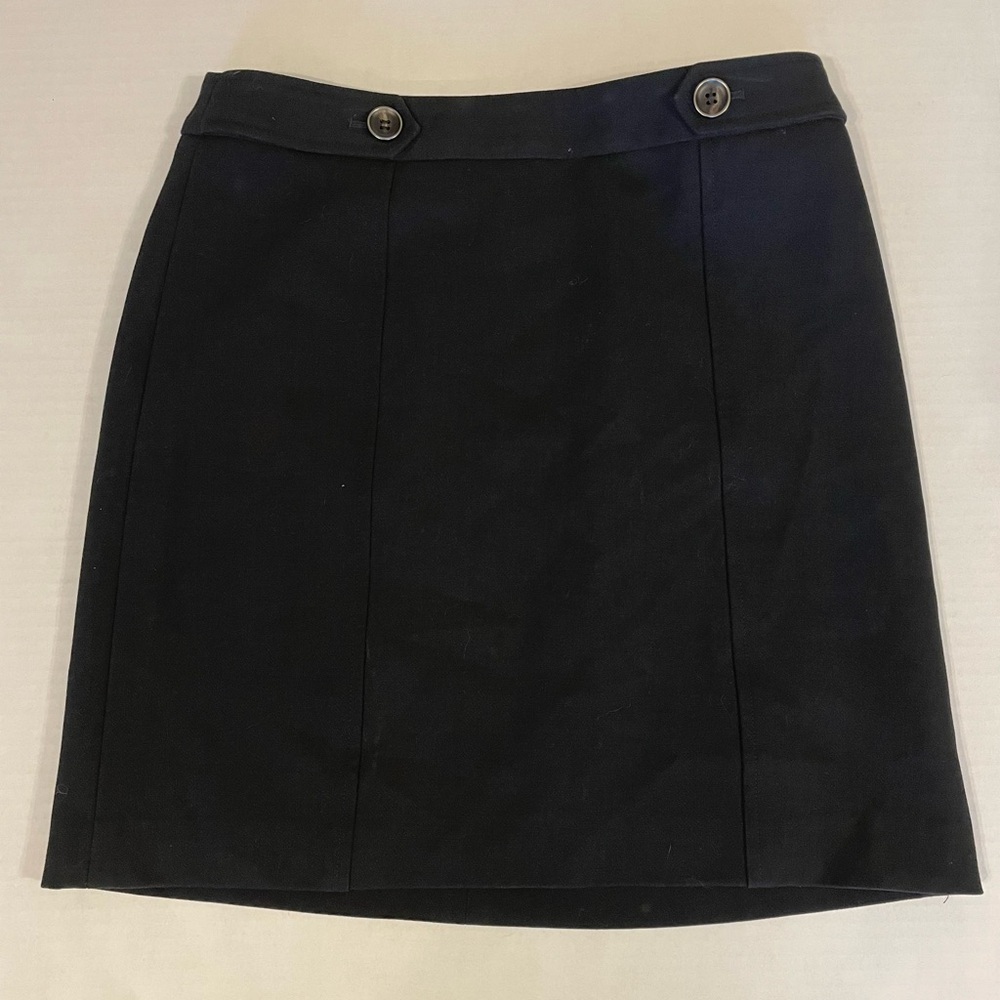 Loft black mini skirt size 2